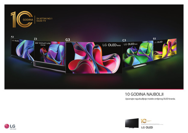 LG OLED televizori na vrhu su 10 godina