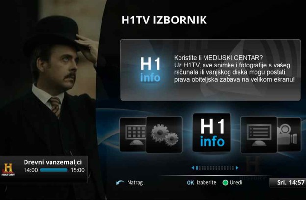 Unaprijeđeno sučelje H1TV-a