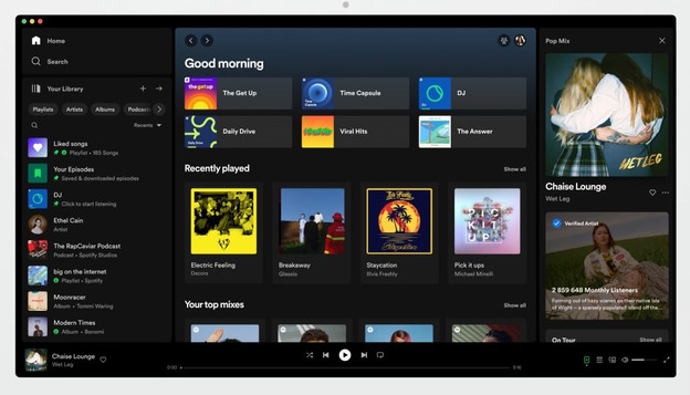 Spotify na računalima ima novi dizajn