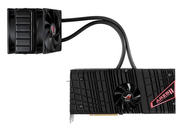 ASUS Ares II grafička je također imala Dual hybrid cooler.