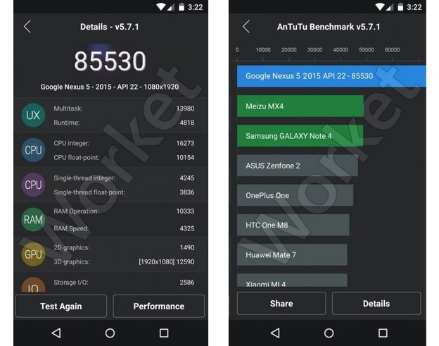 Nexus 5 (2015) otkriven u AnTuTu benchmarku