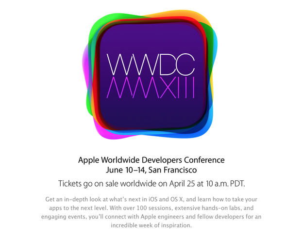 WWDC 2013 će se održati od 10.-14. lipnja